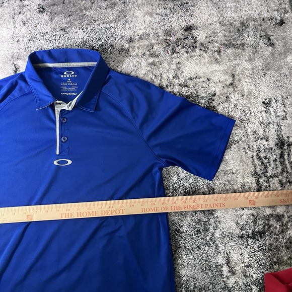 Oakley Men's Short Sleeve Polo Shirt Size Medium, Blue - Picture 4 of 5